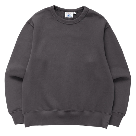 Power Goods Loopback Washed Black Crewneck Sweatshirt