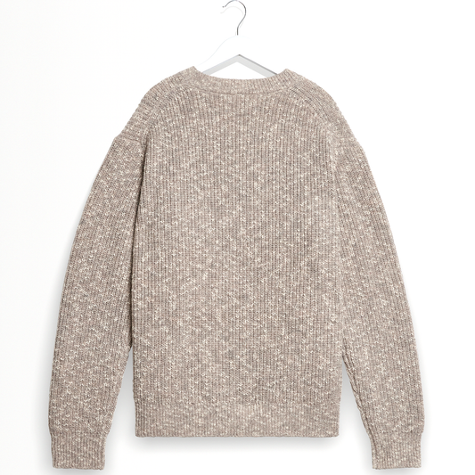 Wax London Wilde Crew Rib Fleck Natural Knit