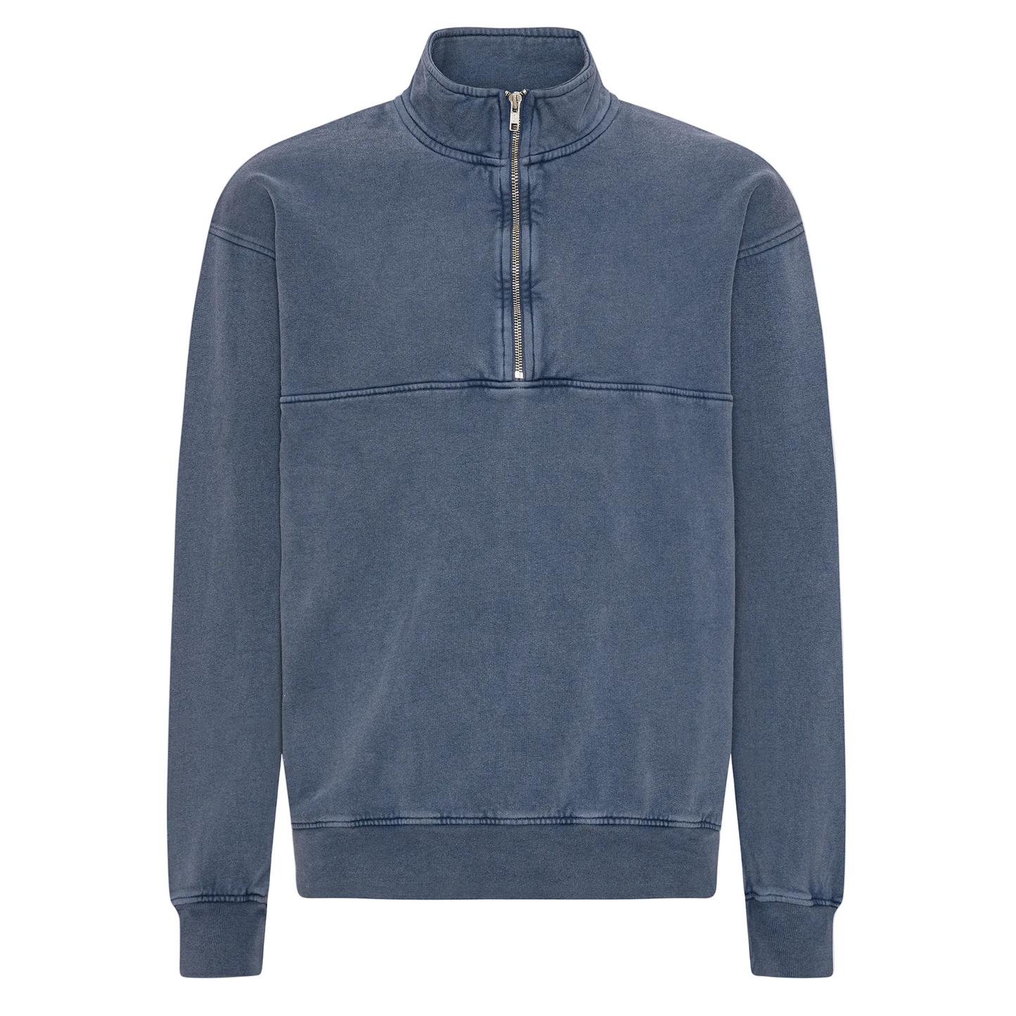 Colorful Standard Classic Organic Neptune Blue Quarter Zip Sweatshirt