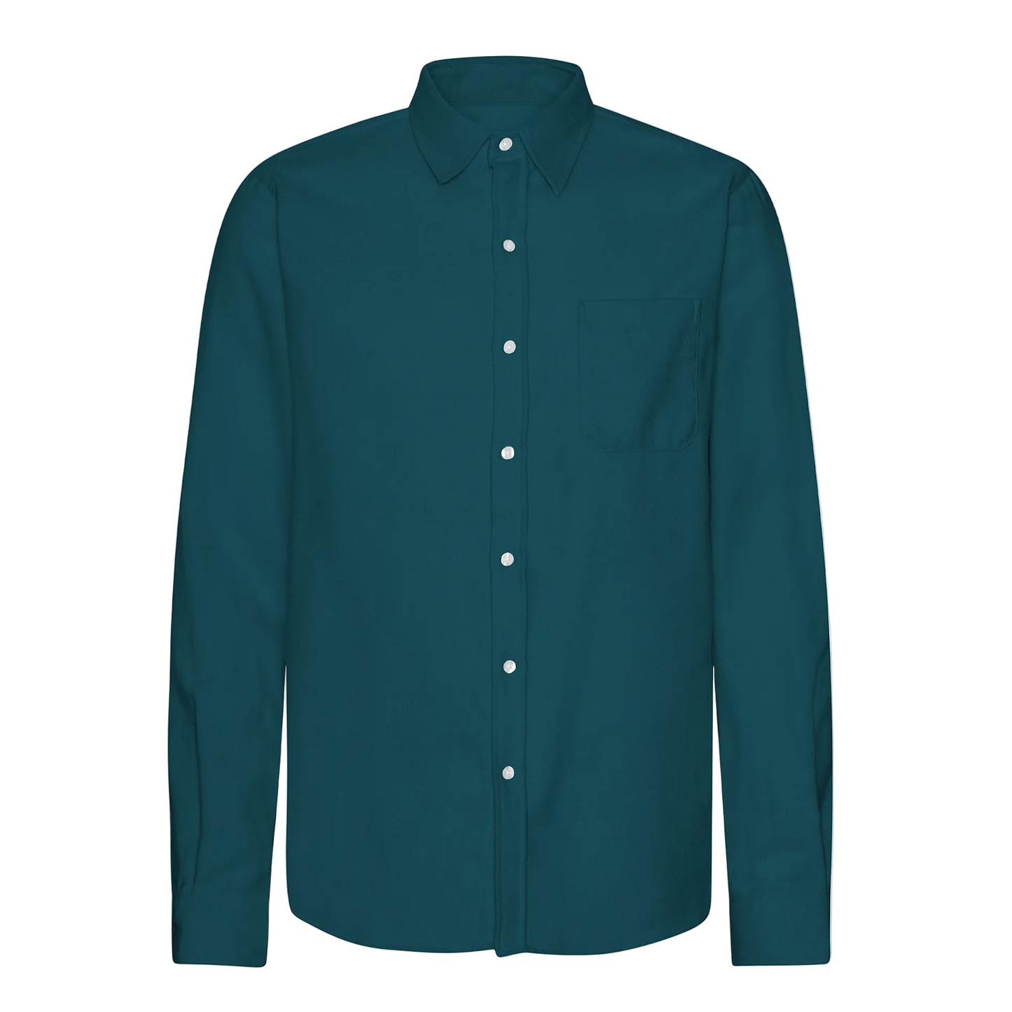 Colorful Standard Organic Flannel Ocean Green Shirt
