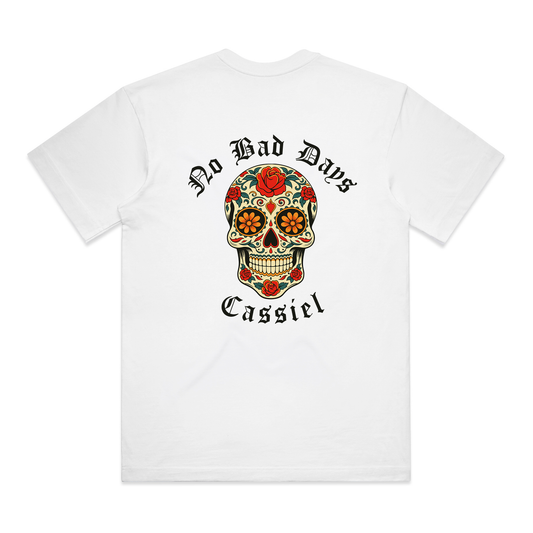 Cassiel Clo Skull Box White Tee