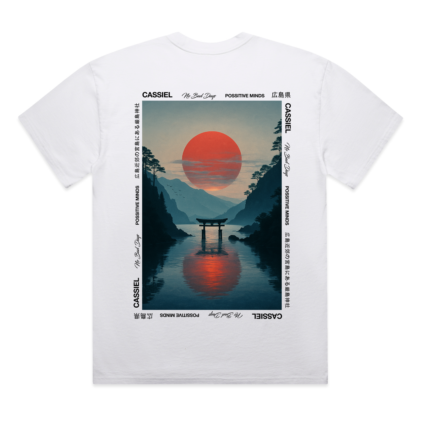 Cassiel Clo Sunset Faded White Tee