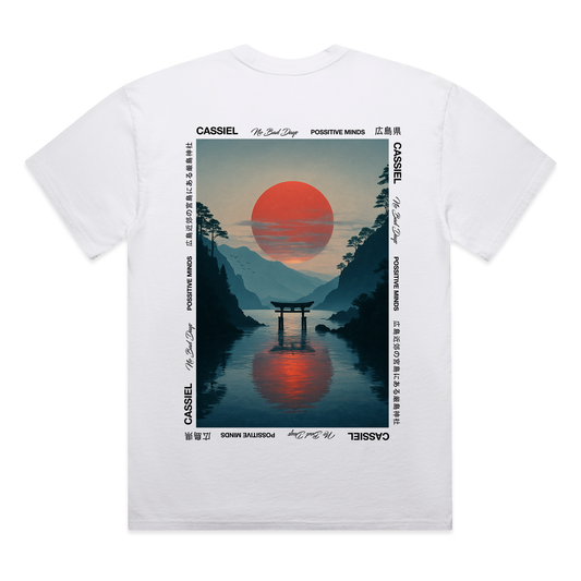 Cassiel Clo Sunset Faded White Tee