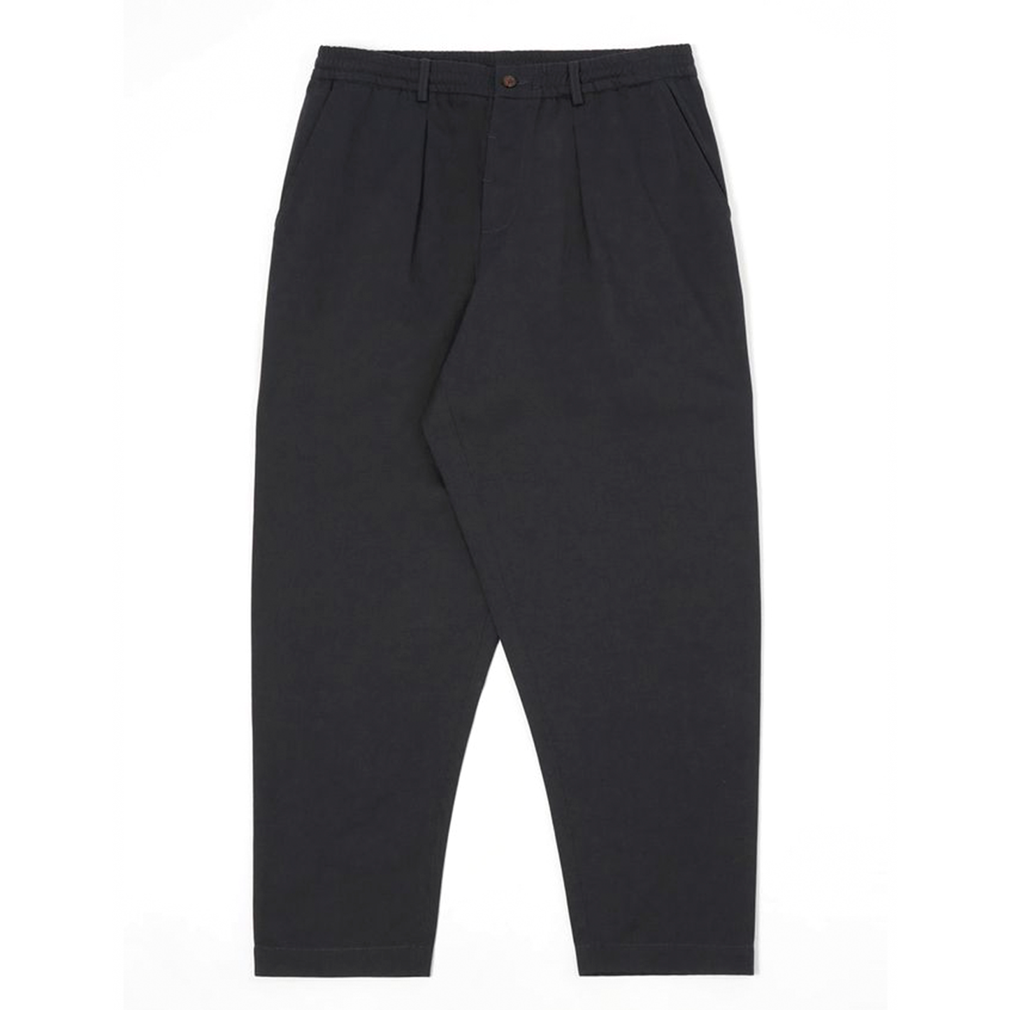 Universal Works Pleated Track Pant Twill Black Trouser