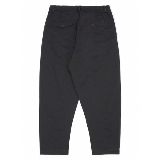 Universal Works Pleated Track Pant Twill Black Trouser