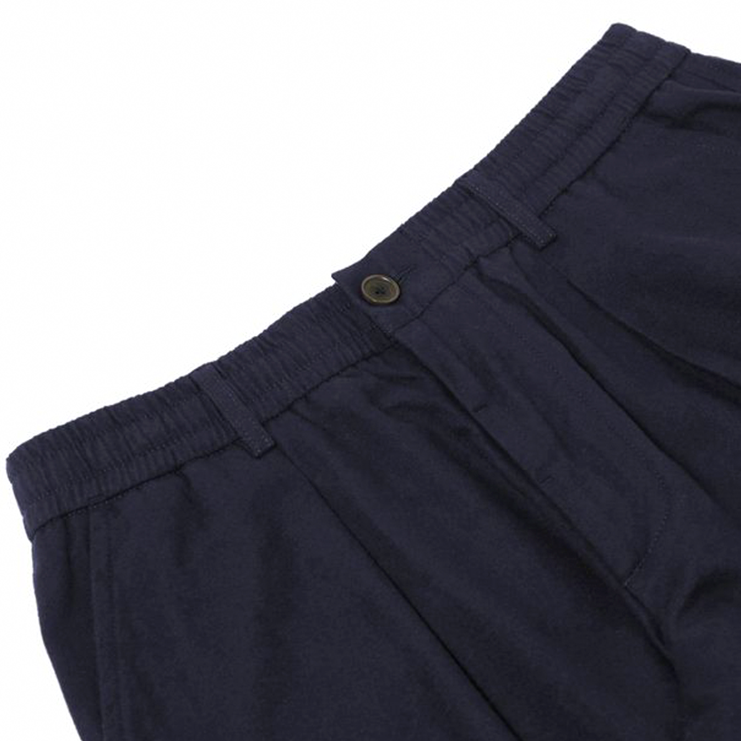 Universal Works Pleated Track Pant Brushed Moleskin Navy Trouser