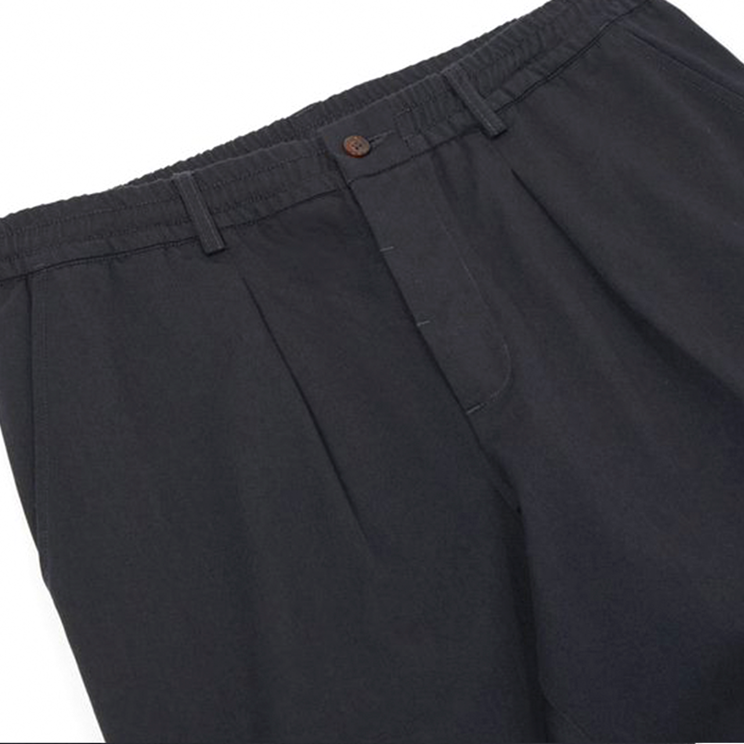 Universal Works Pleated Track Pant Twill Black Trouser