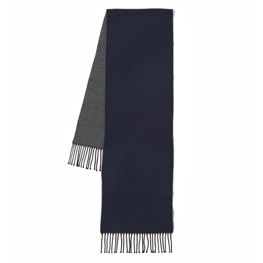 Universal Works Double Sided Navy Grey Scarf