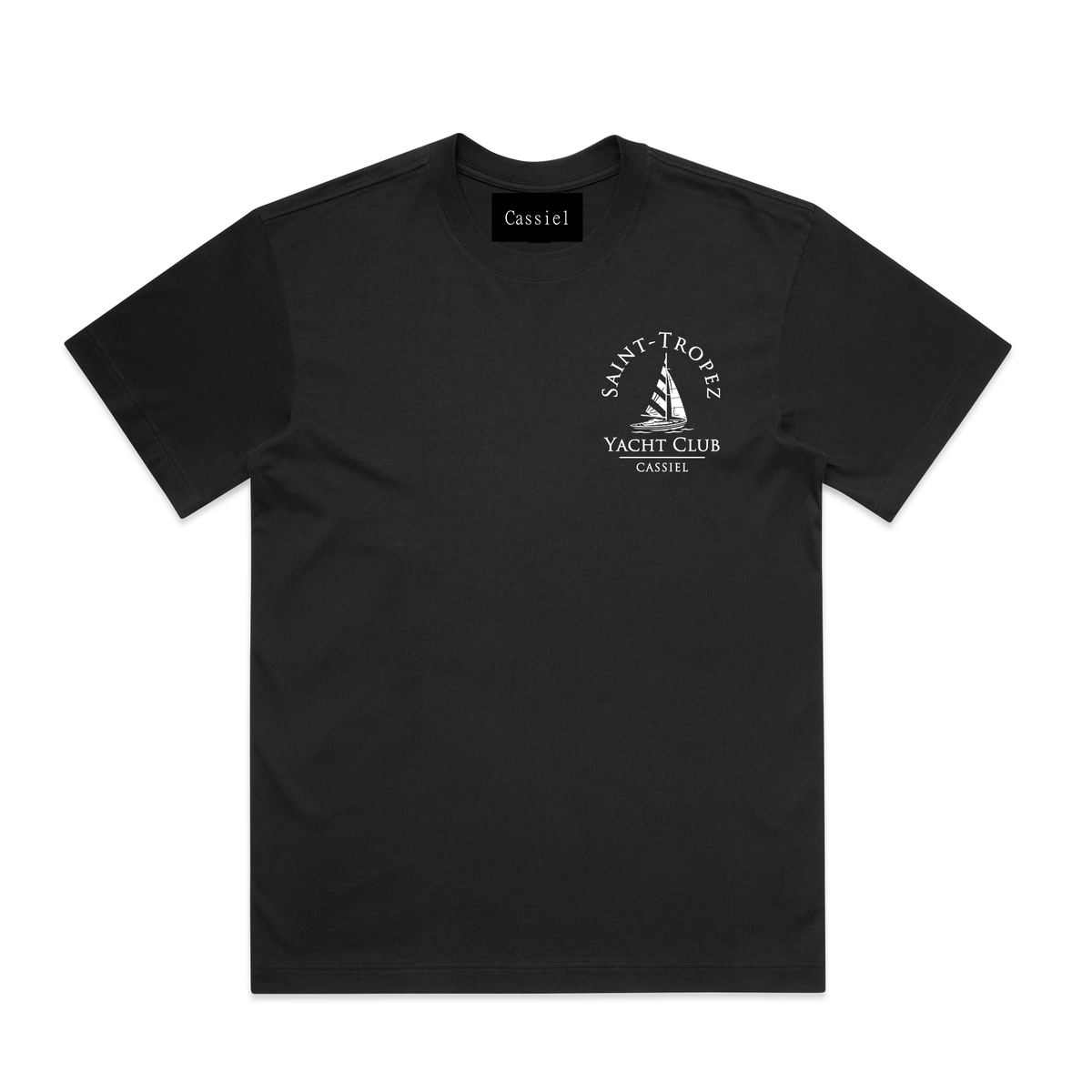 Cassiel Clo Saint Tropez Yacht Box Black Tee