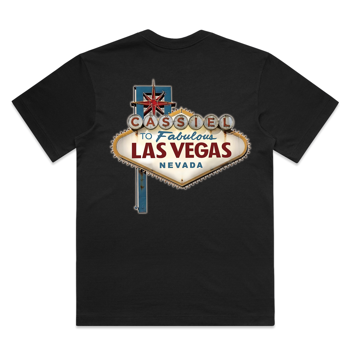 Cassiel Clo Las Vegas Box Black Tee