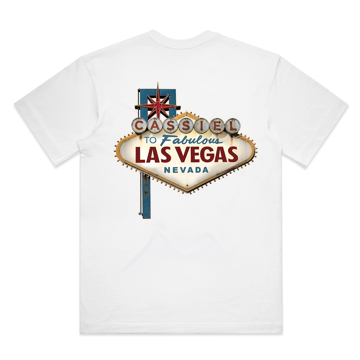 Cassiel Clo Las Vegas Box White Tee