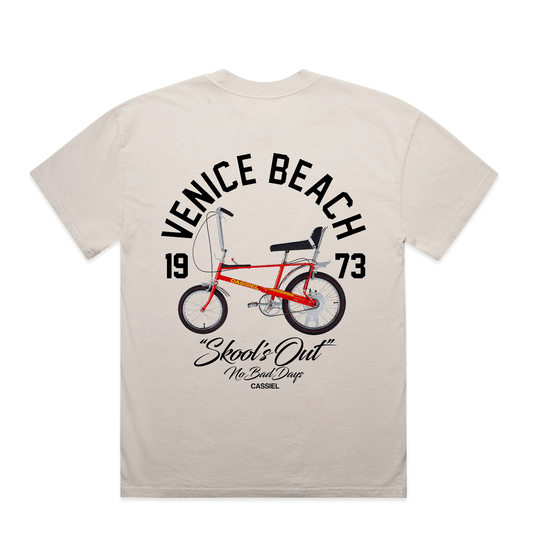 Cassiel Venice Beach Faded Bone Tee