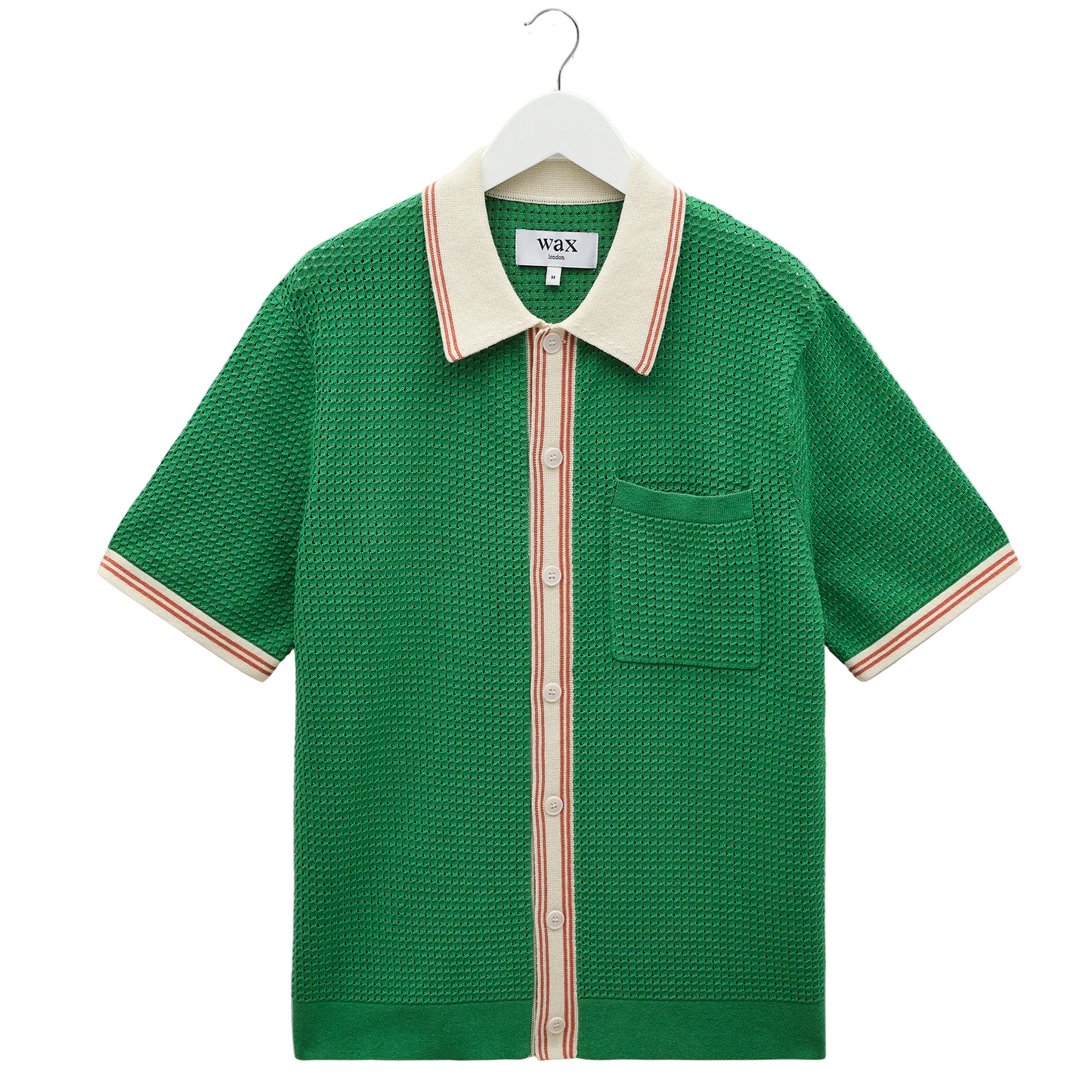 Wax London Belle Tipped Pointelle SS Green Shirt