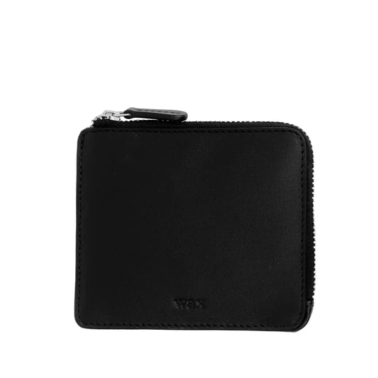 Wax London Hartford Zip Round Black Wallet