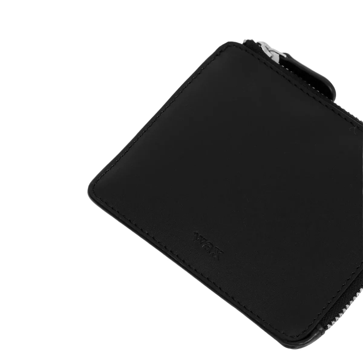 Wax London Hartford Zip Round Black Wallet