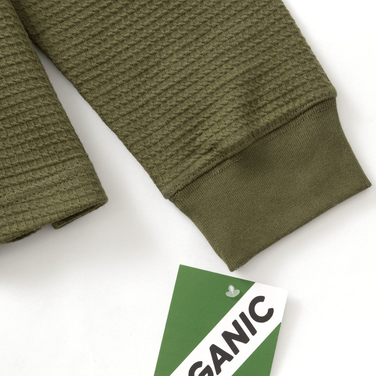 Power Goods Long Sleeve Thermal Waffle Olive Top