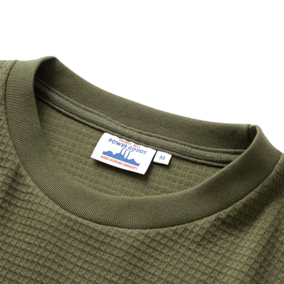 Power Goods Long Sleeve Thermal Waffle Olive Top