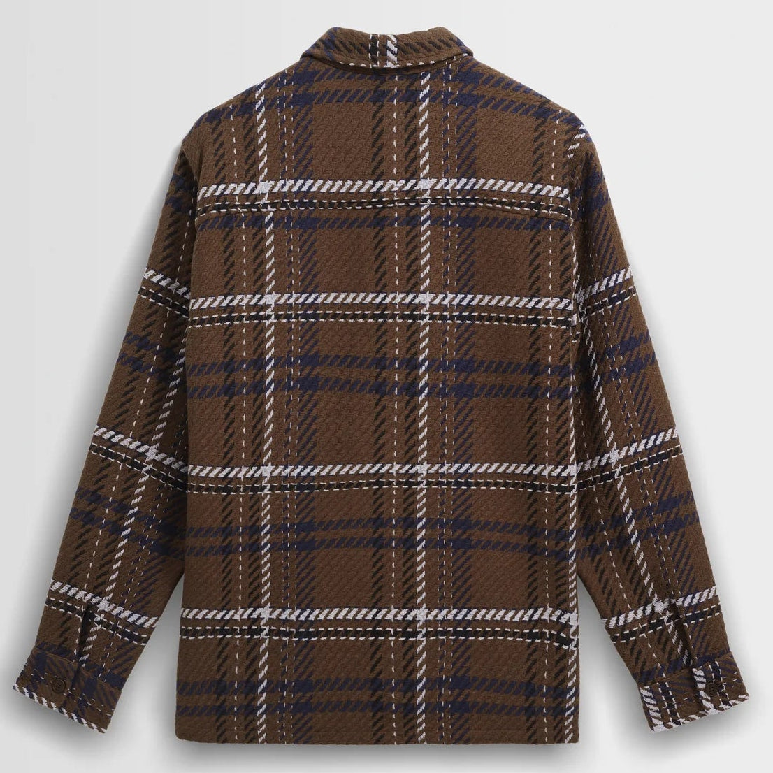 Wax London Whiting Moon Check Brown Blue Overshirt