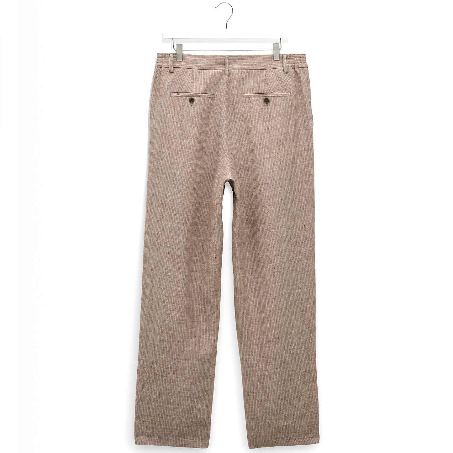 Wax London Malham Linen Stripe Beige Trouser